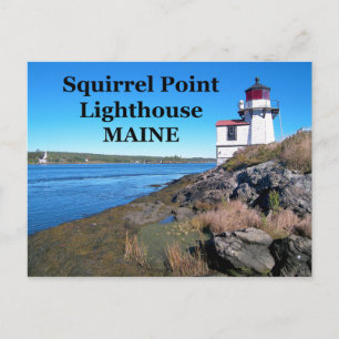 Phare de Squirrel Point, carte postale Maine