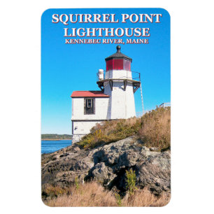 Phare de Squirrel Point, Maine Flexi Magnet