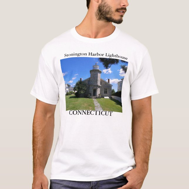 Phare de Stonington Harbour, Connecticut T-Shirt (Devant)