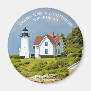 Phare de Warwick Neck, Rhode Island Round Magnet