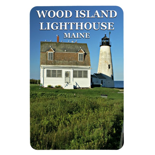 Phare de Wood Island, Maine Flexi Magnet (Vertical)
