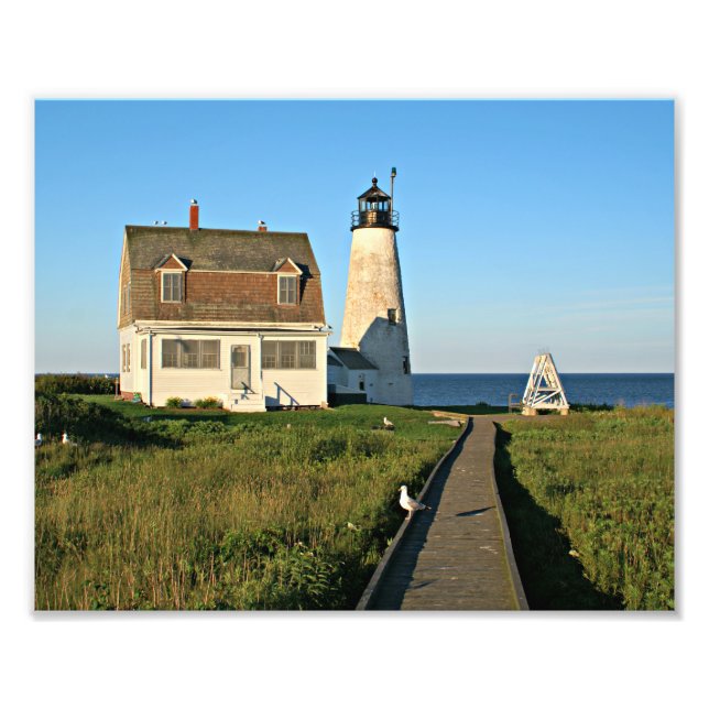 Phare de Wood Island Maine Photo Imprimer (Devant)