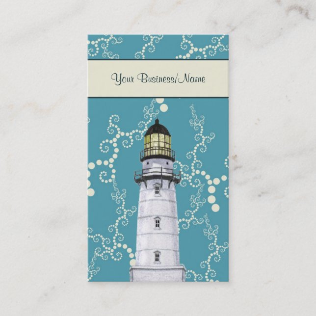 Phare d'eau Whimsical Carte de visite nautique (Devant)