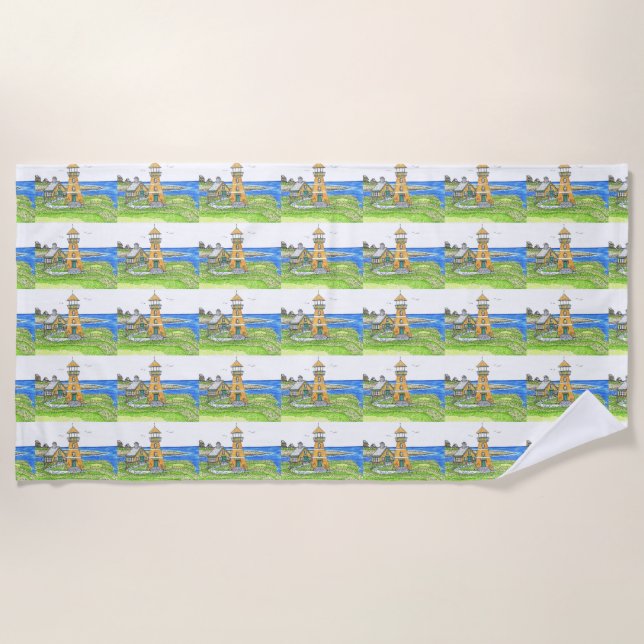 Phare d'été 4; Serviette de plage (Devant)