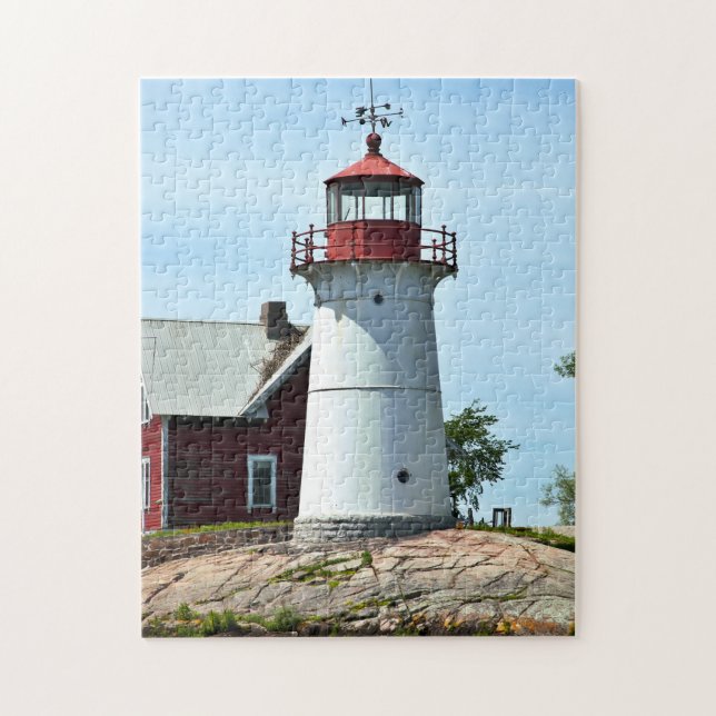 Phare d'île de croisement, puzzle de New York (Vertical)