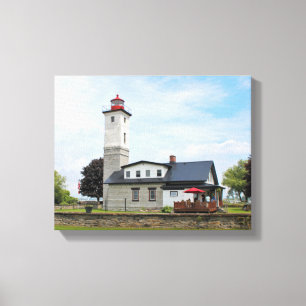 Phare du port d'Ogdensburg, NY Toile Enveloppée