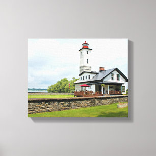 Phare du port d'Ogdensburg, NY Toile Enveloppée