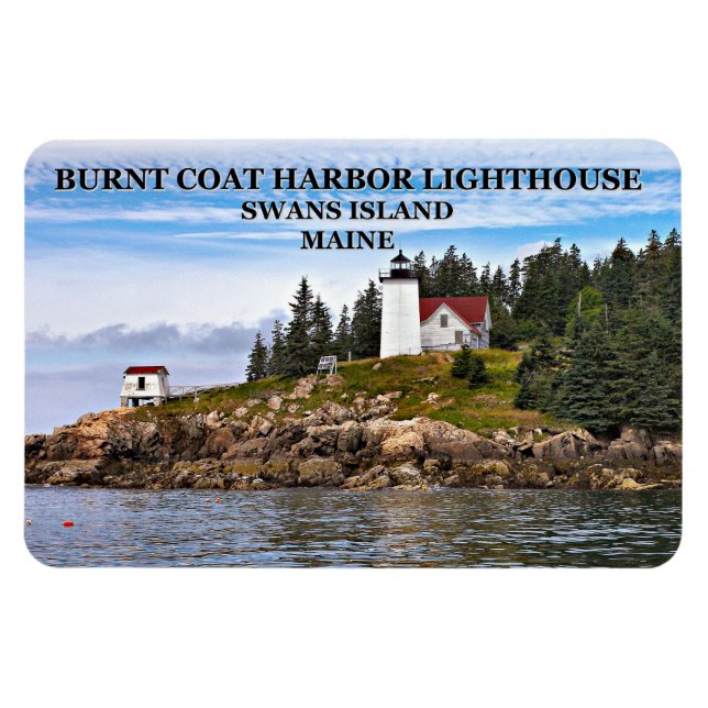 Phare du port du manteau brûlé, Magnet Flexi du Ma (Horizontal)