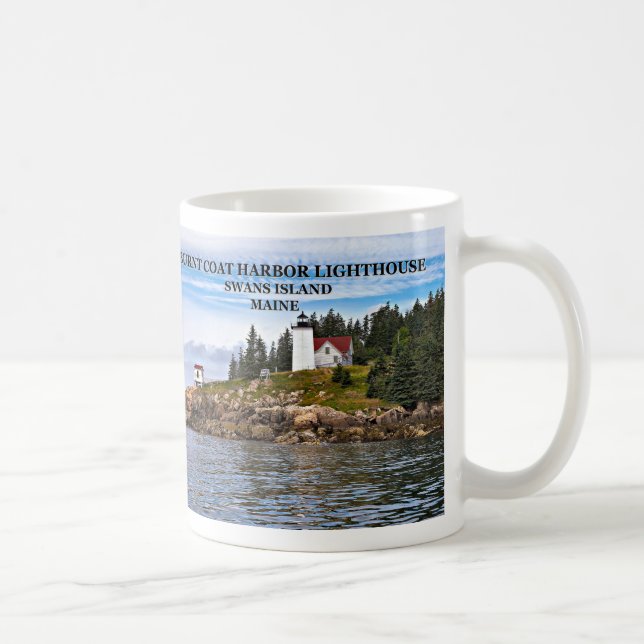 Phare du port du manteau brûlé, Maine Mug (Droite)