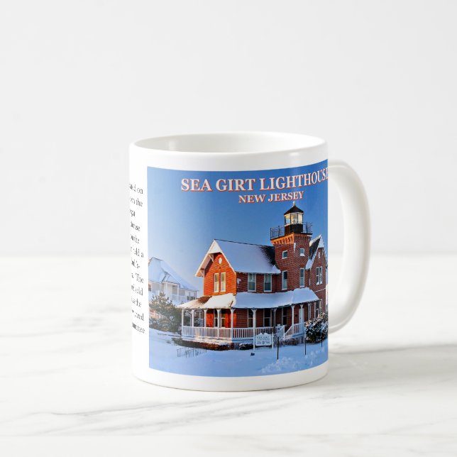 Phare enserré par mer, tasse de New Jersey (Devant droit)