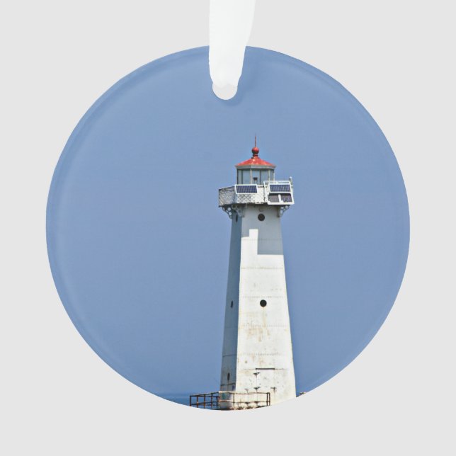 Phare extérieur de Sodus sur un ornement acrylique (devant)