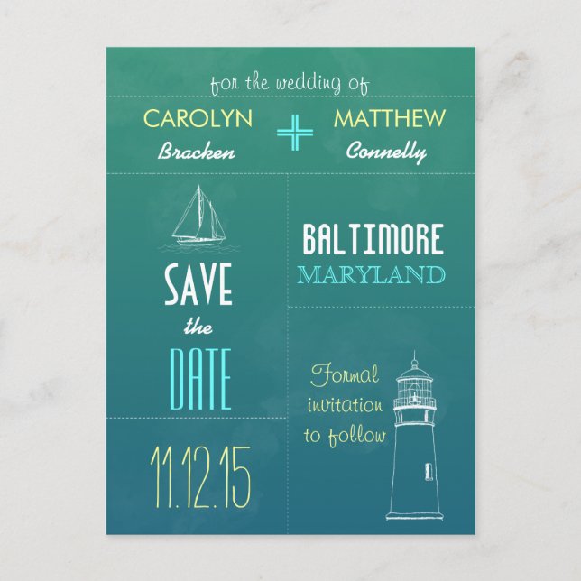 Phare Naútico | Carte de mise en garde du bateau b (Devant)