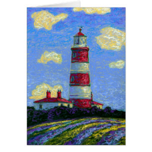 Phare Pastel et champs de lavande