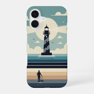 Phare Rétro Minimal iPhone 16 Case