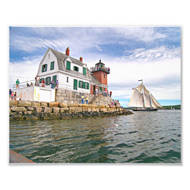 Phare Rockland Breakwater, Maine Imprimer Photo (Devant)