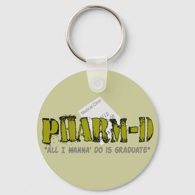Pharm-D (Pharmacy Student) Gifts Keychain (Front)