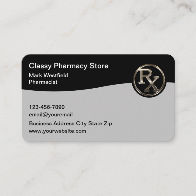 Pharmacie classique Cartes de visite pharmaciens (Devant)