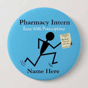 Pharmacie Nom du stagiaire Pins Badge Bleu