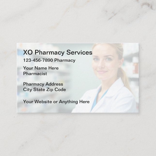 Pharmacie Pharmaciens Cartes de visite Design (Devant)