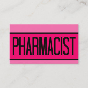 Pharmacien Baby et Carte de visite rose chaud