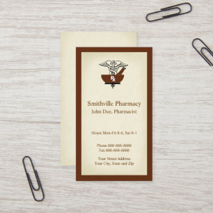 Pharmacien Carte de visite