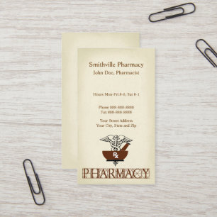 Pharmacien Carte de visite