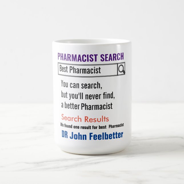 Pharmacien Funny Search Cadeau Mug (Centre)