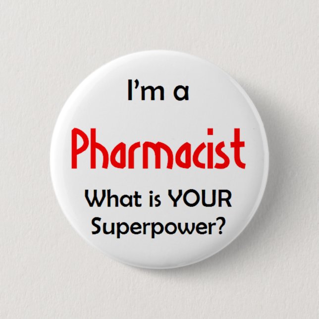 pharmacist 2 inch round button (Front)
