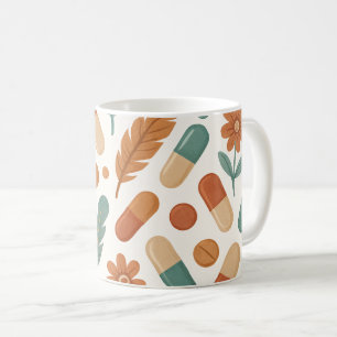 Pharmacist Boho Daisy Feathers Pills Coffee Mug