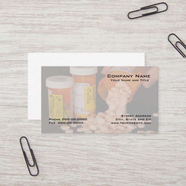 Pharmacist Business Card (Front/Back In Situ)