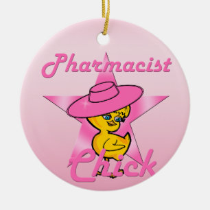 Pharmacist Chick #8 Ceramic Ornament