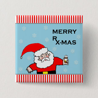 pharmacist Christmas 2 Inch Square Button