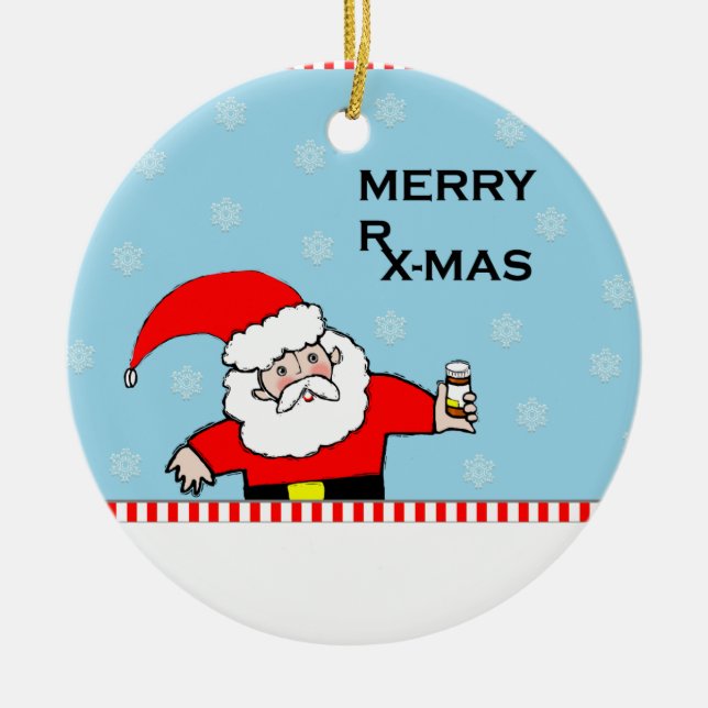 Pharmacist Christmas Ceramic Ornament (Front)