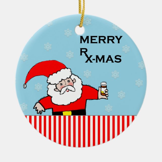 Pharmacist Christmas Collectable Ceramic Ornament (Front)