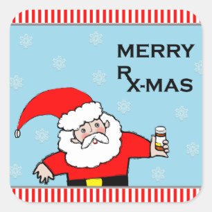 pharmacist Christmas holiday gift ideas Square Sticker
