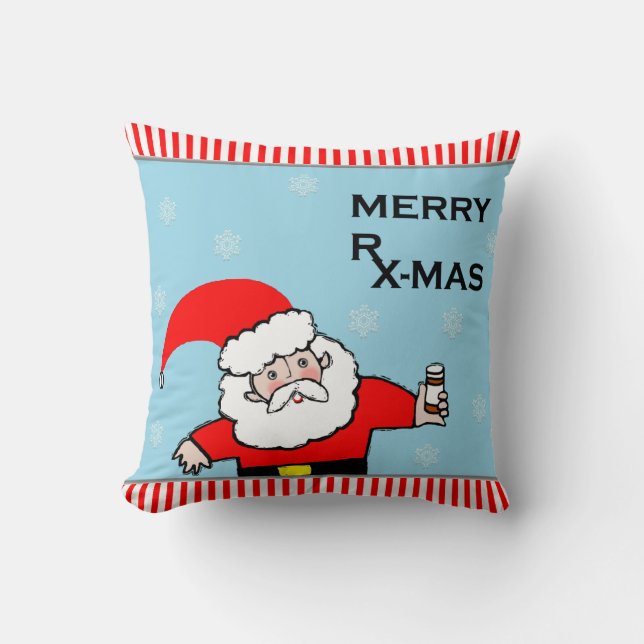 Pharmacist Christmas Throw Pillow (Front)