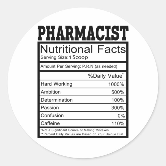 Pharmacist Classic Round Sticker (Front)