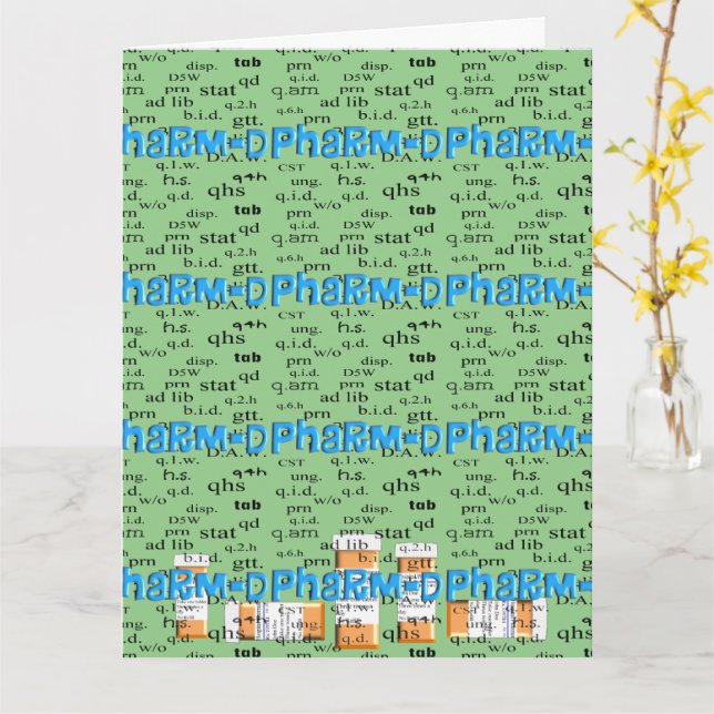 Pharmacist 'Congratulations' Card (Yellow Flower)