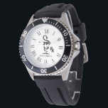 Pharmacist Custom Name Bowl of Hygenia Watch<br><div class="desc">A custom name pharmacist watch featuring the bowl of Hygenia and RX symbol.
The watch also features an optional Roman numeral time face.</div>