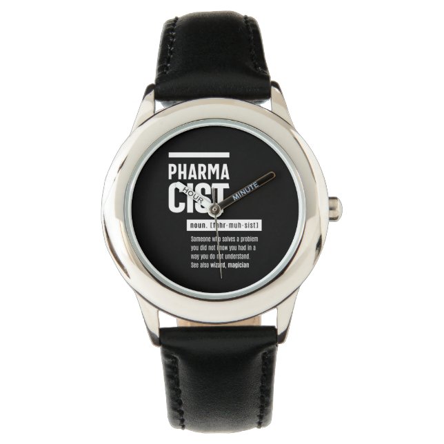 Pharmacist Definition Funny Gift Classic Watch (Front)