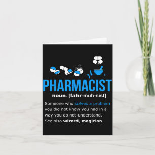 Pharmacist definition shirt funny gift pharmacy da card