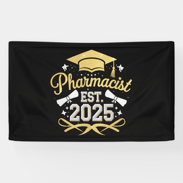 Pharmacist Est 2025 Pharmacy Graduation Banner (Horizontal)