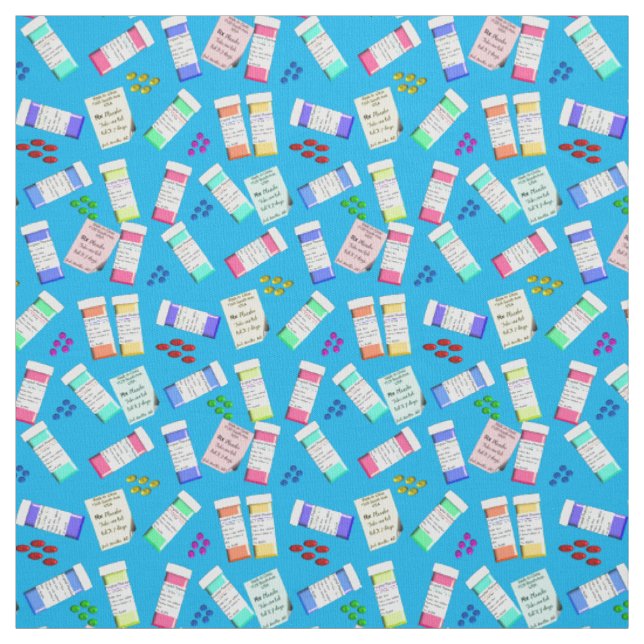 Pharmacist Fabric Bright Blue (Swatch)