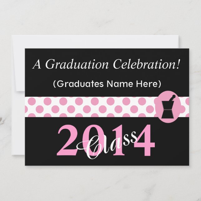 Pharmacist Graduation Invitations 2014 (Front)