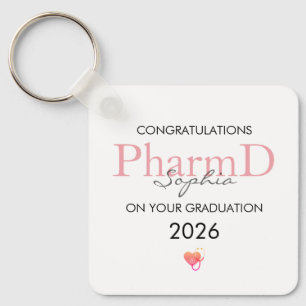 Pharmacist Graduation Personalized Name Year Keychain