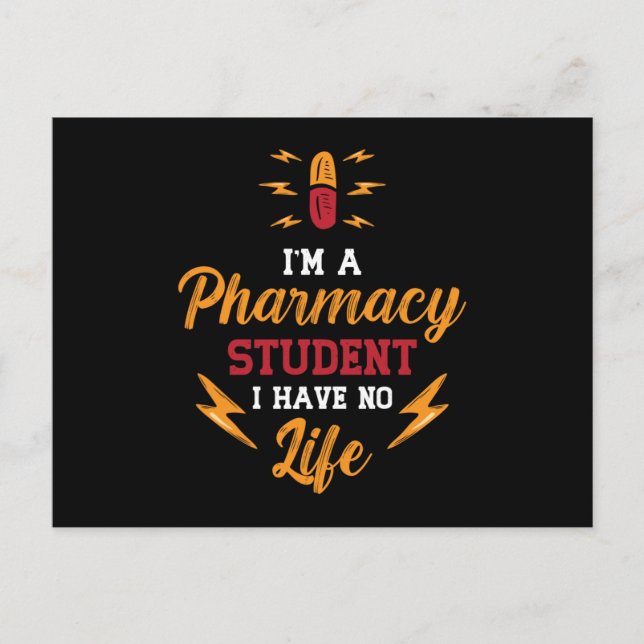 Pharmacist I'm A Pharmacy Student Tech Technician Postcard (Front)