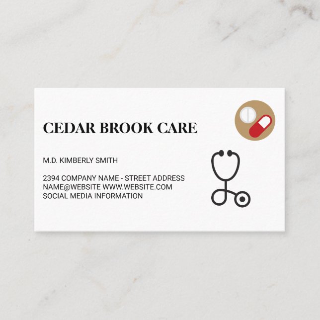 Pharmacist | Medicine Pills | Physician  Business Card (Front)