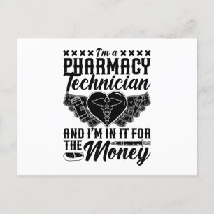 Pharmacist Medicine Tech I'm A Pharmacy Technician Postcard