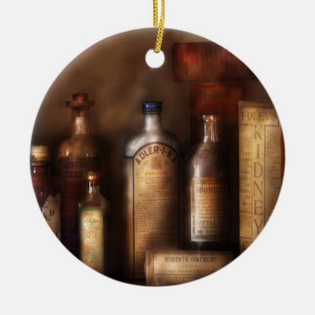 Pharmacist - Medicine with what ails ya  Ceramic Ornament (Front)