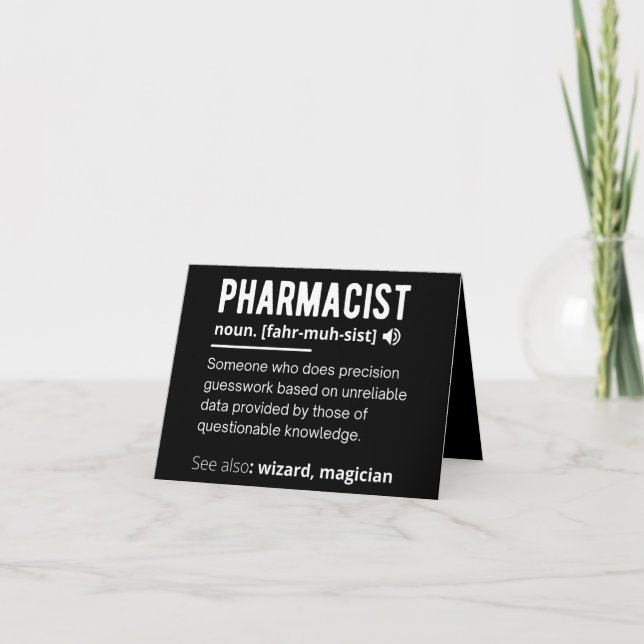 pharmacist note card (Front)